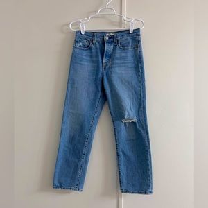 NWOT) Levi’s wedgie straight high rise cropped jeans